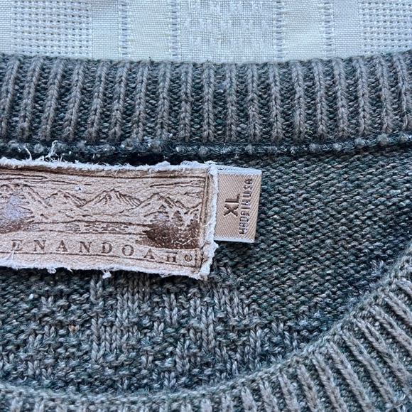 Vtg Shenandoah Golf Sweater Textured Retro Knit Men Sz Large XL Embroidered USA - Picture 8 of 9